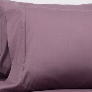 1 pair (2) Smooth Weave Plum/Purple Tailored Euro Pillow Shams
